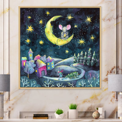 Illustration de Noël - Art mural pour enfants, art sur toile