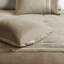 Tan King 7 Piece Bedding Faux Suede - Machine Washable Home Decor Comforter Ensemble-118742817
