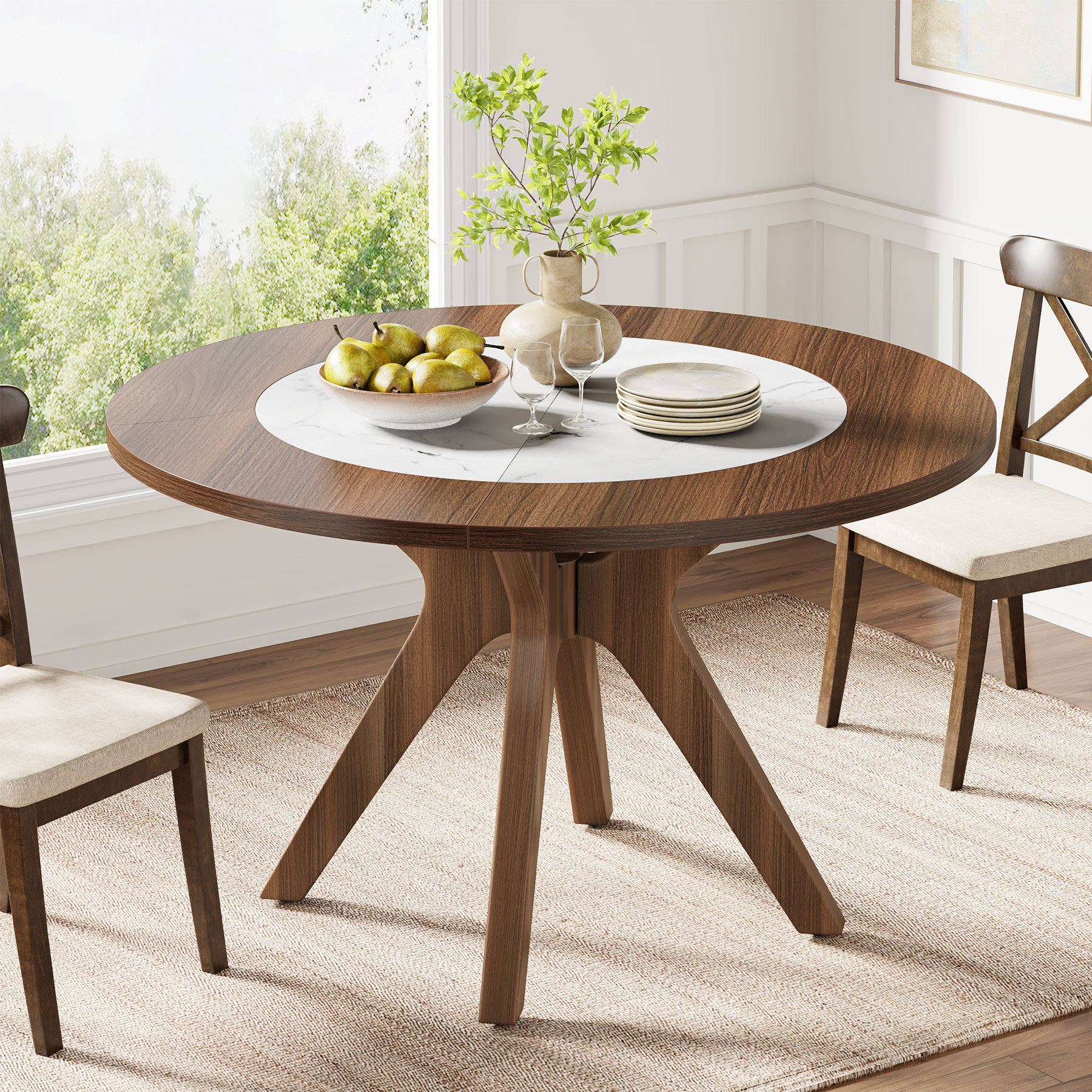 Winston Porter Simuel Round 47'' Dining Table | Wayfair