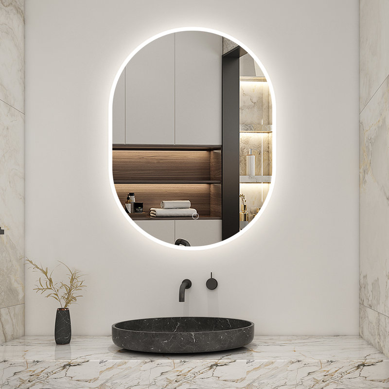 Burkell Oval Mirror, 80cm H x 60cm W