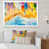 Impression blanche sur toile encadrée sélectionné