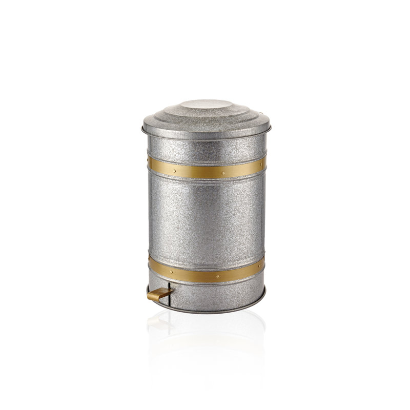 Steel Step On Rubbish Bin - 37L