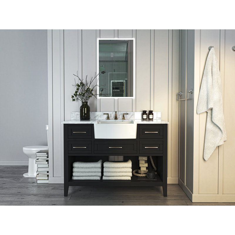 Meuble-lavabo simple 48 po Hayley, Onyx noir