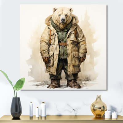 Ours dans une parka - art mural 2