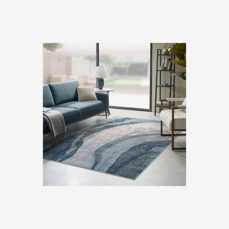 Tapis abstrait à vagues abstraites