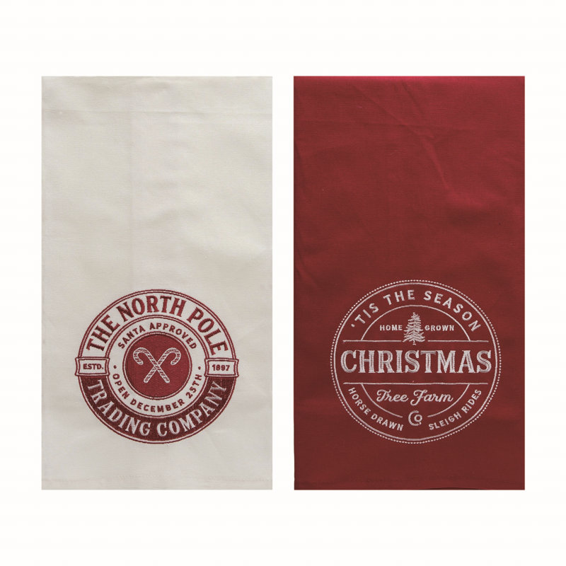  Ensemble de 2 décorations de Noël en tissu