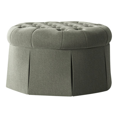 Alma 35" Tufted Round Cocktail Ottoman