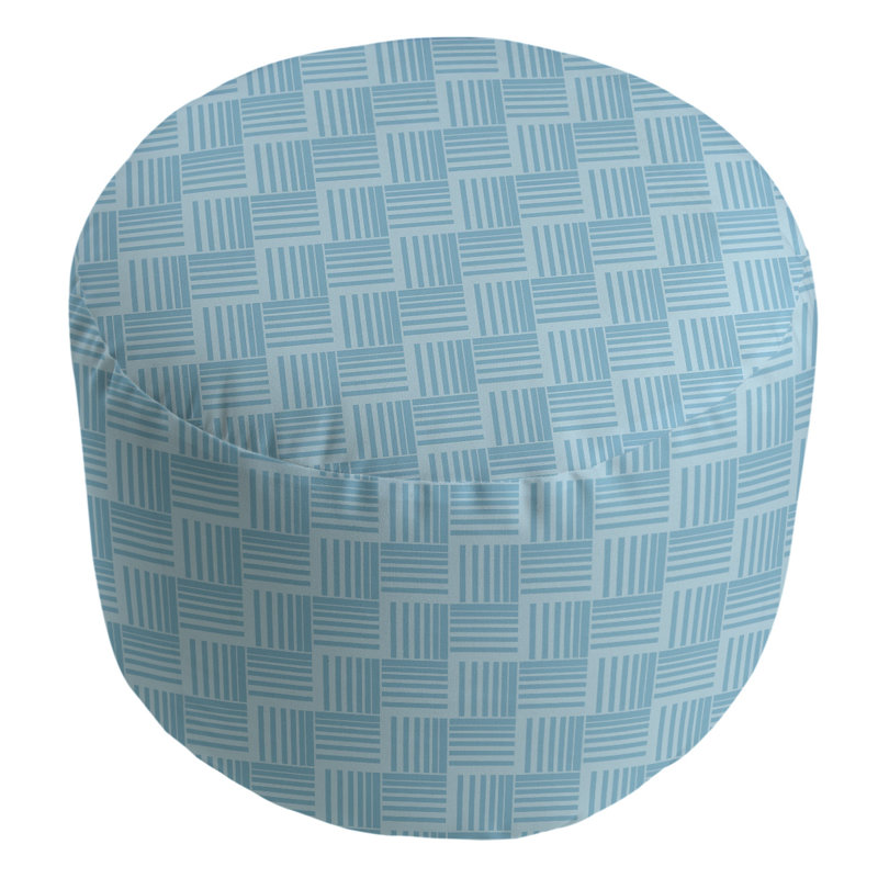 repose-pieds à rayures classic basketweave, Bleu sarcelle