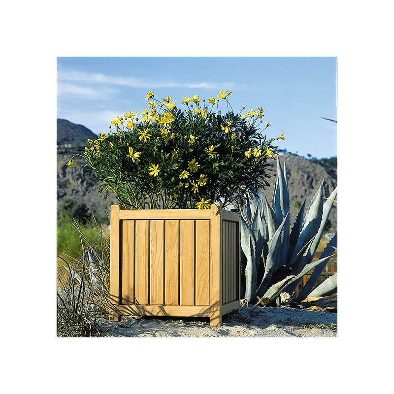 Brookside Wood Planter, 24" H x 23" W x 23" D