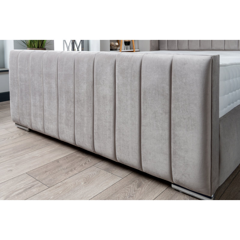 Amaran Upholstered Ottoman Storage Bed, Grey, Super King (6')