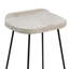 Tabouret de bar sans dossier fabriqué à la main Tiva, siège de selle en bois de manguier-88117282-88117279