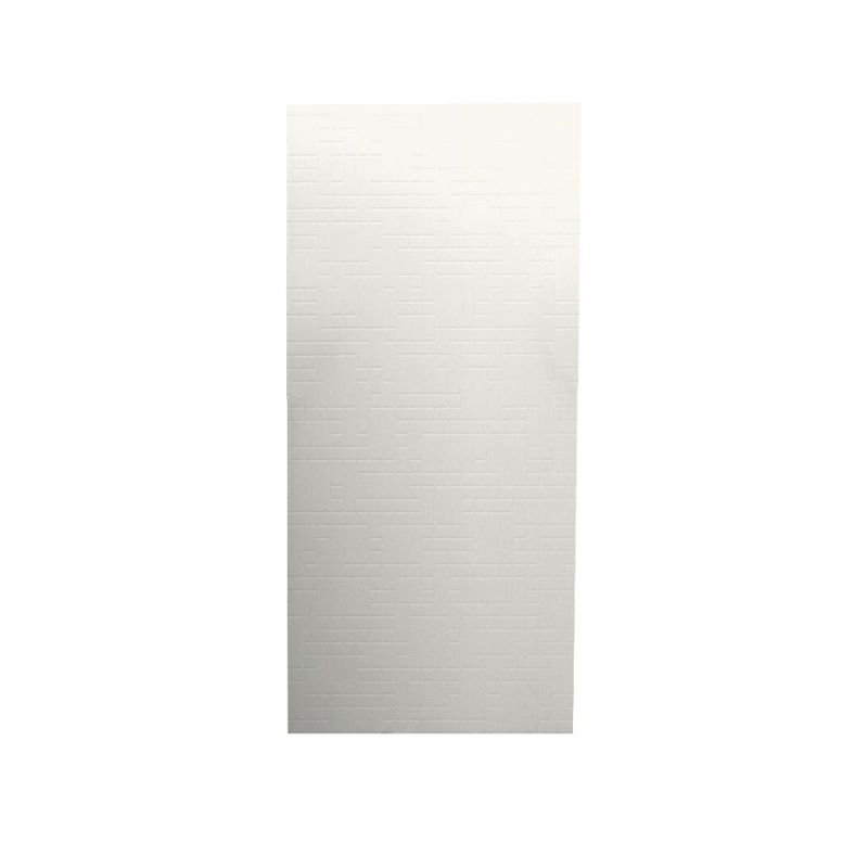 36'' W 0.25'' D 96'' H Glue Up Solid Surface Wall, Bisque