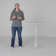 Kevyn Round Steel Outdoor Bar Table