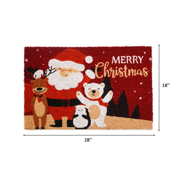 Please Remove Your Shoes Door Mat Plaid Rugs Merry Christmas Doormat Winter  Door Mat Outdoor & Indoor Rug for Christmas Decorations 30 X 17