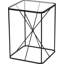Butoves Glass Top Frame End Table