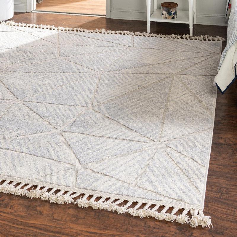 Tapis en polypropylène tissé à la machine Flaxton, Carré 9 pi 10 po