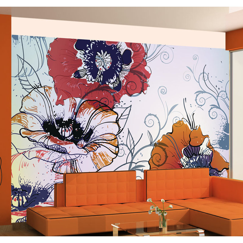 Delicate Flower Design 2.70m x 350cm Wallpaper, 250 cm x 193 cm