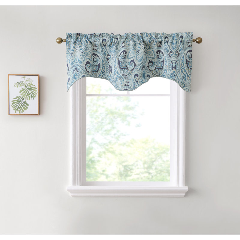 Gillot Blackout Rod Pocket 50" Window Valance, Blue
