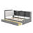 Twin Size Wood Daybed Platform Bed With Bookcase Storage Headboard, Shelves And 2 Drawers-263436799