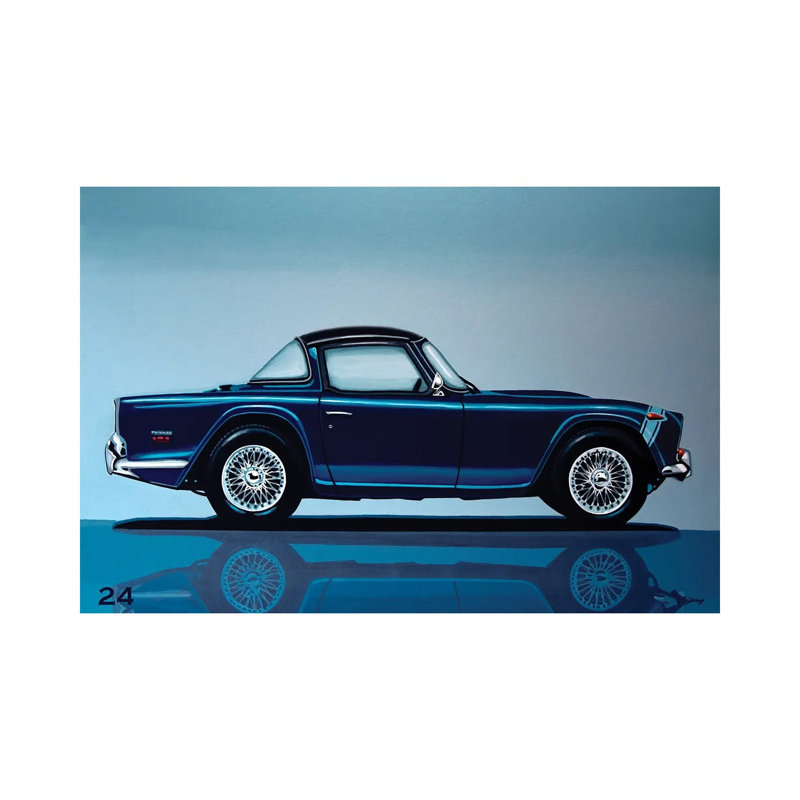 Triumph TR5 1968 by Paul Meijering - Print on Canvas, Wrapped Canvas, 101.6 cm H x 66.04 cm W x 1.91 cm D