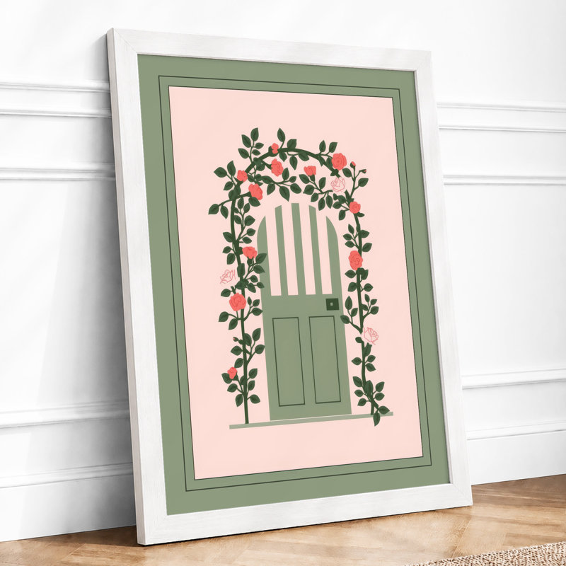 Doorway Botanical - Print, A1 - 84.1 x 59.4 cm, White
