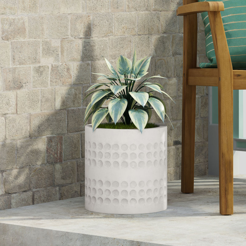 Pot à fleurs moderne et minimaliste avec pot à fleurs moderne pour jardin et patio, blanc, H 10 po x l 10 po x P 10 po