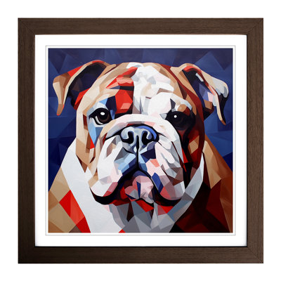 British Bulldog Cubism No.1 - Framed Print