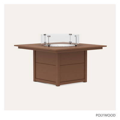 POLYWOOD® Square 42" Fire Pit Table