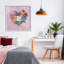 Giclée encadrée de fleurs de jardin en forme de cœur, design par Melissa Wang-235458978-235458990