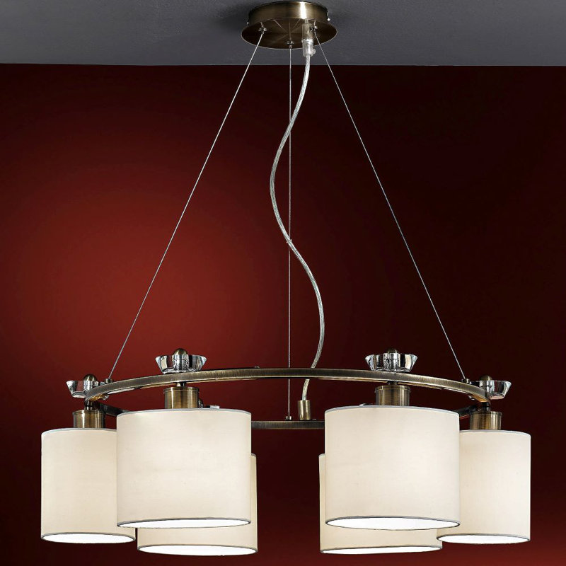 4-6 - Light Drum Pendant, Chrome, 22cm, Energy Efficient Bulbs Not Included