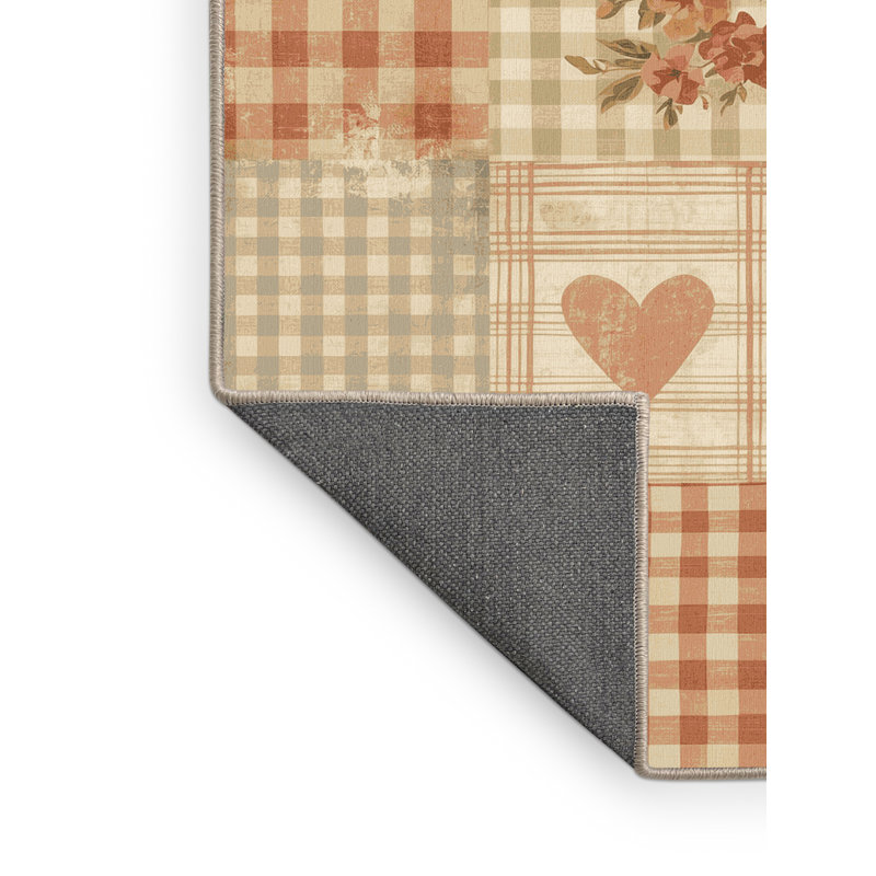 Tapis moelleux doux et moelleux en patchwork de style chalet américain, Carré 4 pi