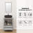 24 In. W X 20 In. D X 32 In. H Bath Vanity In Gray With Solid Surface Top In Gray