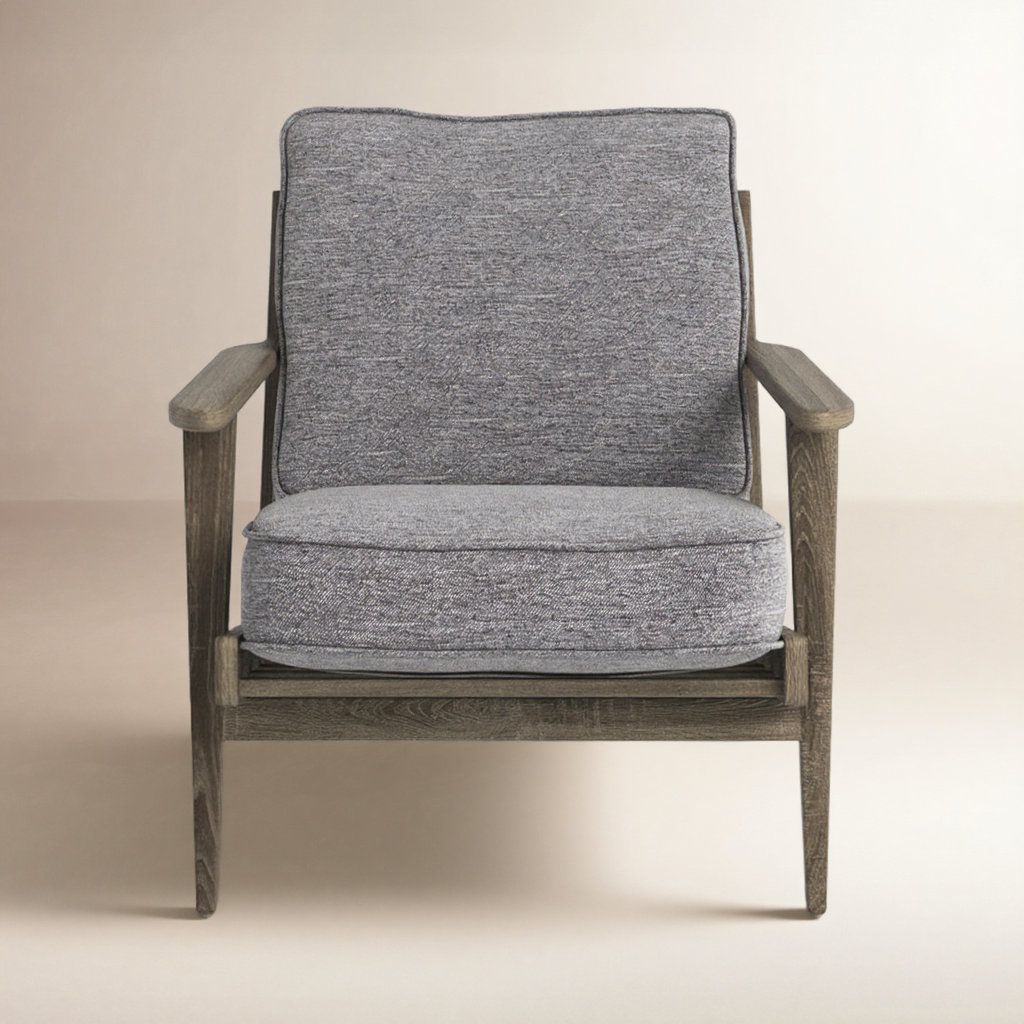 Roxy Armchair, Frost Gray 100% Polyester