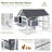 4 in. Large Outdoor Wooden Chicken Coop with Run, 4 Nesting Boxes and Walk-In Side Door for 8–10 Chickens