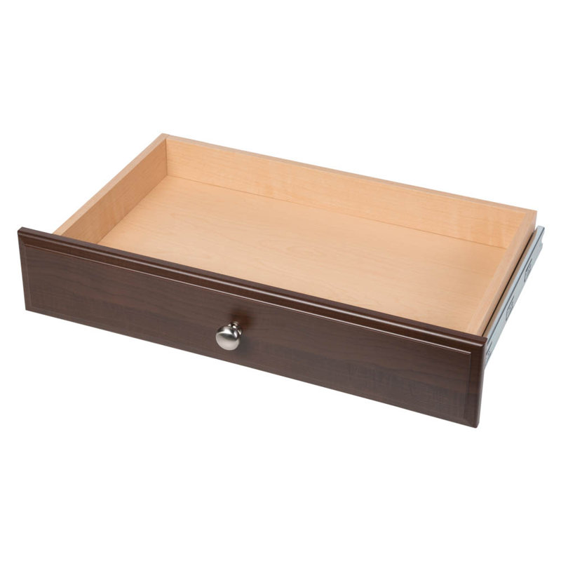 Tiroir à quadrillage en bois manufacturé, H 4 po x l 24 po x P 14 po, Truffe