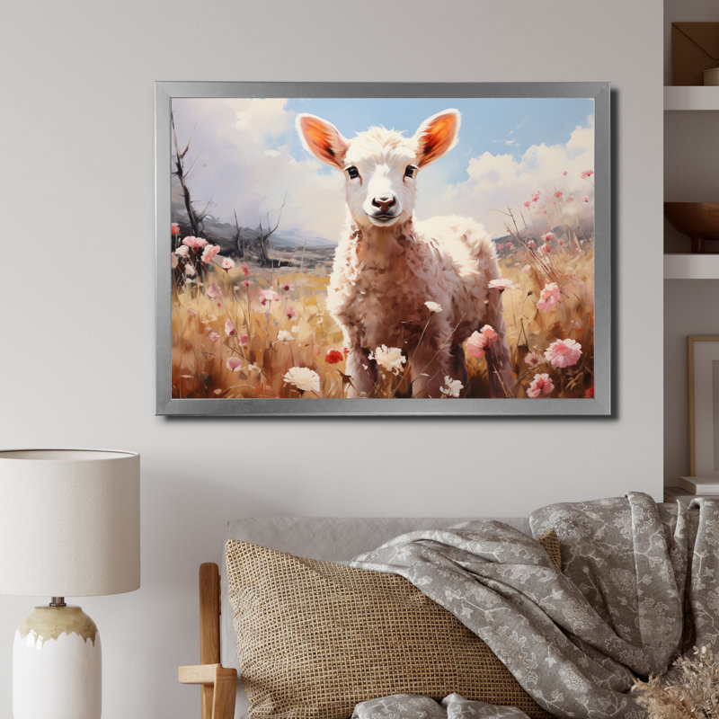 Country Charm Pastel Meadows II, reproduction d'art sur toile, H 30 po x l 40 po x P 1,5 po, Cadre simple argenté