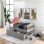 Lit plateforme simple avec deux tiroirs, gris-2133532019