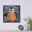  Art graphique mural en métal «Stain Glass Baby Penguin», 12 po x 12 po-1617835868