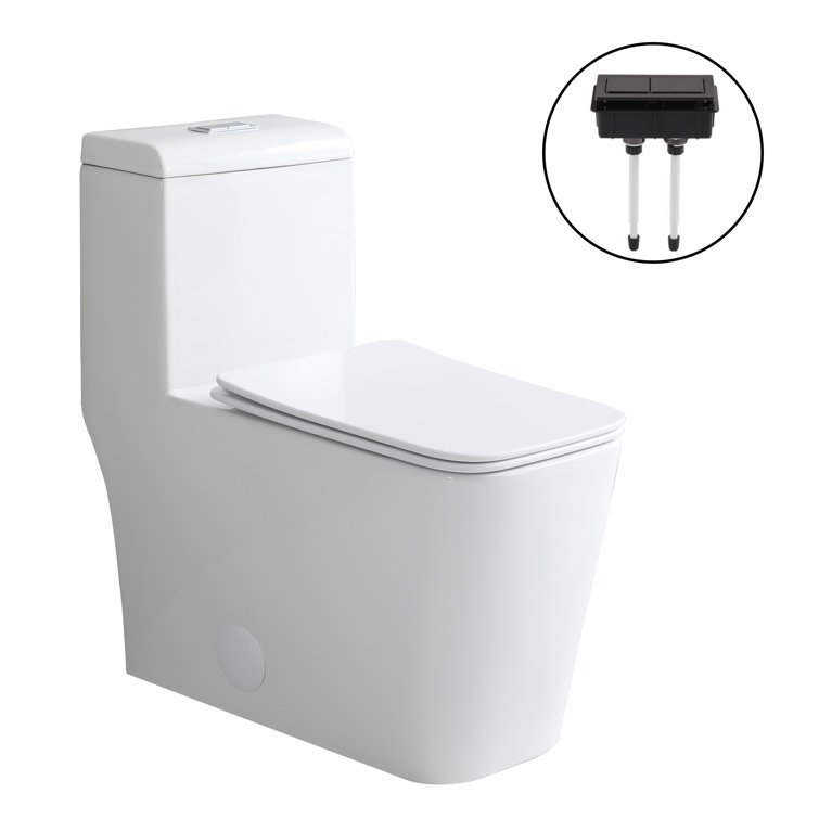 KDK HOME Tornado Toilet with Dual Flush 1.1/1.6 GPF Siphon Jet Comfort Height 16.5"