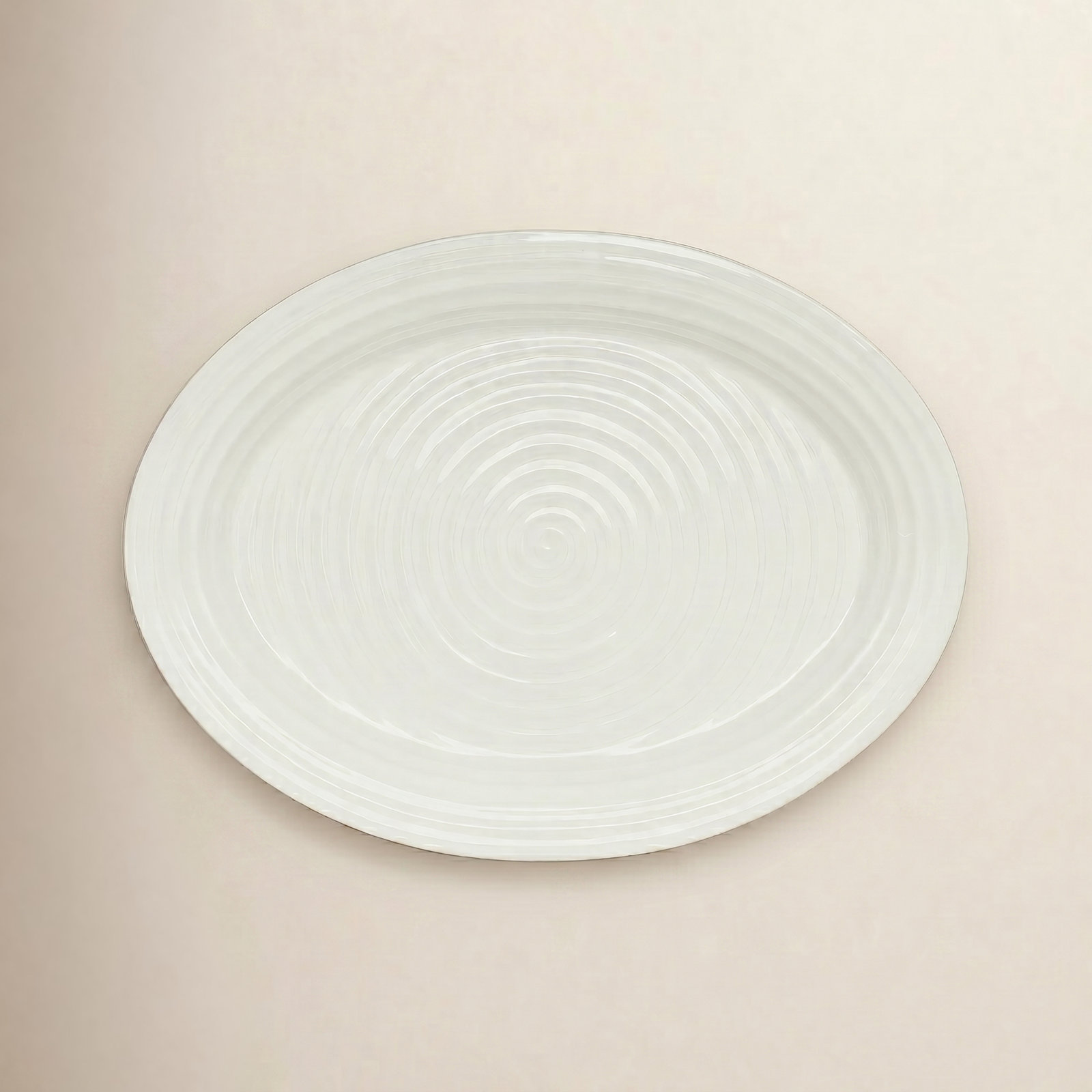 Portmeirion Sophie Conran White Oval Platter, 4.2'' H x 12'' L x 14.5'' W 