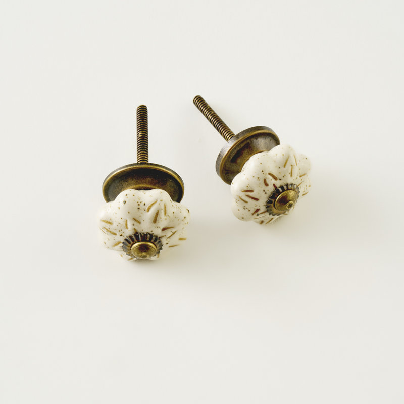 Ensemble de 2 boutons d'armoire en céramique Alora
