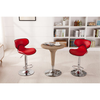 Base, rouge - hauteur réglable de 34 po à 42,5 po pour un pivotement polyvalent, de 2 po et confortable