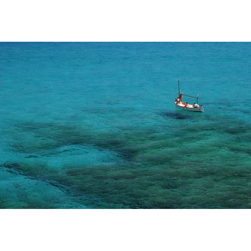 Ziva A Lonely Boat - Wrapped Canvas Print, 30cm H x 46cm W x 3.8cm D