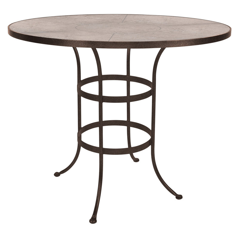 Outdoor Round Bar Table, Summit Gray, 42" W x 42" L x 42.5" H, Copper Creek