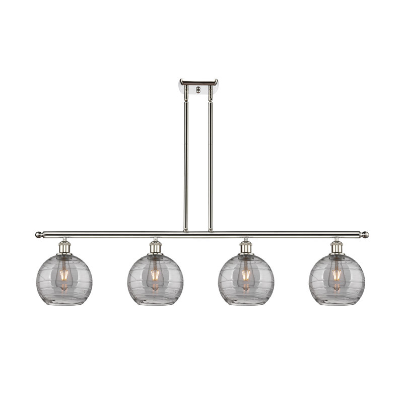 Luminaire suspendu 4 lumières Ellington, Nickel poli