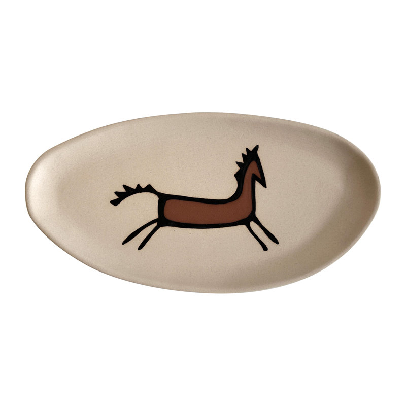 Plat à chat en céramique «Horseplay»