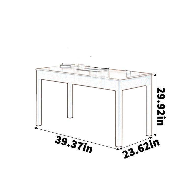 Bureau d'écriture Hutter, H 29,92 po x l 39,37 po x P 23,62 po
