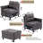 53.6'' Linen Square Arm Modular Loveseat-960686765