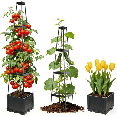145 cm H x 25 cm W Resin Arched Trellis