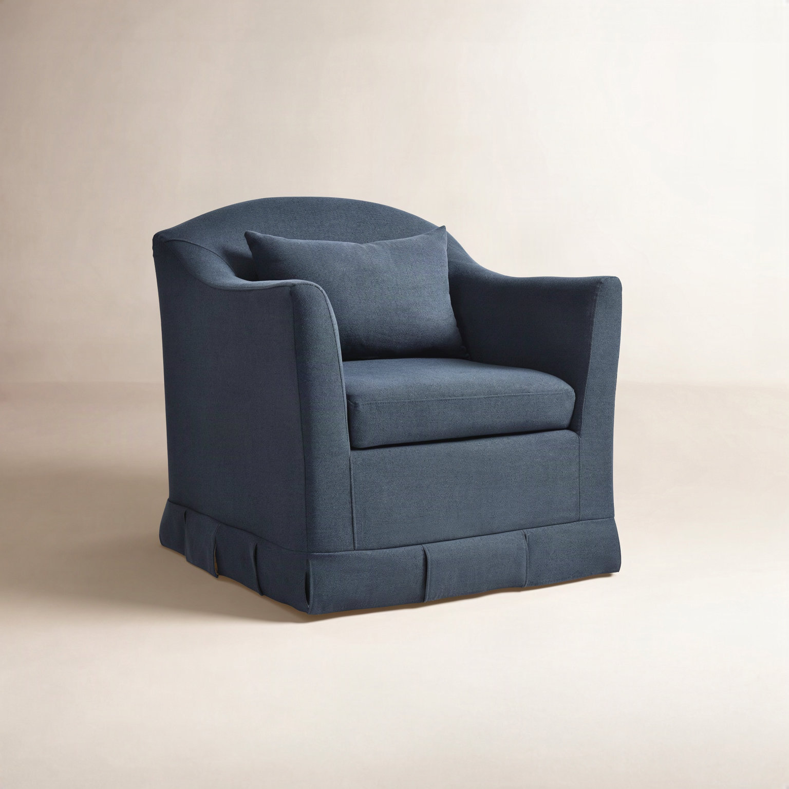 Mcgee Swivel Chair, Navy Polyester